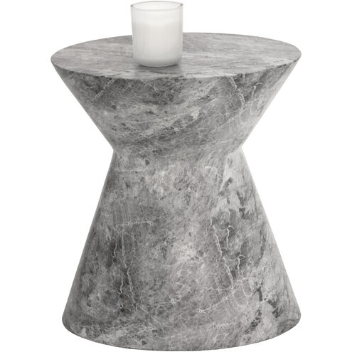 Astley 20 X 17.5 inch Marble Look / Grey Outdoor End Table
